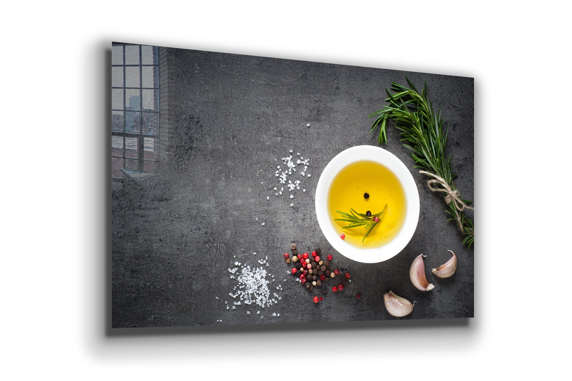 Italian Food Large Glass Wall Art