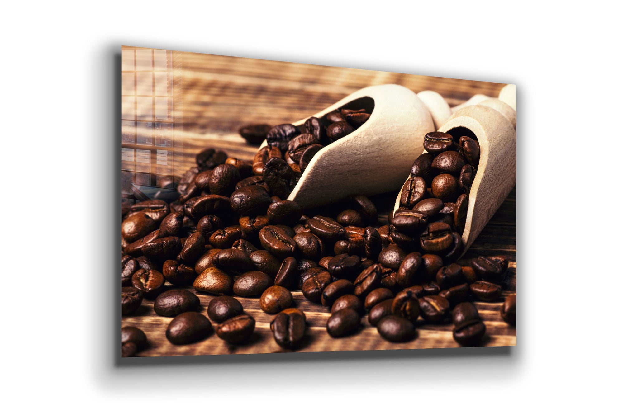 Coffee Beans Large Glass Wall Art