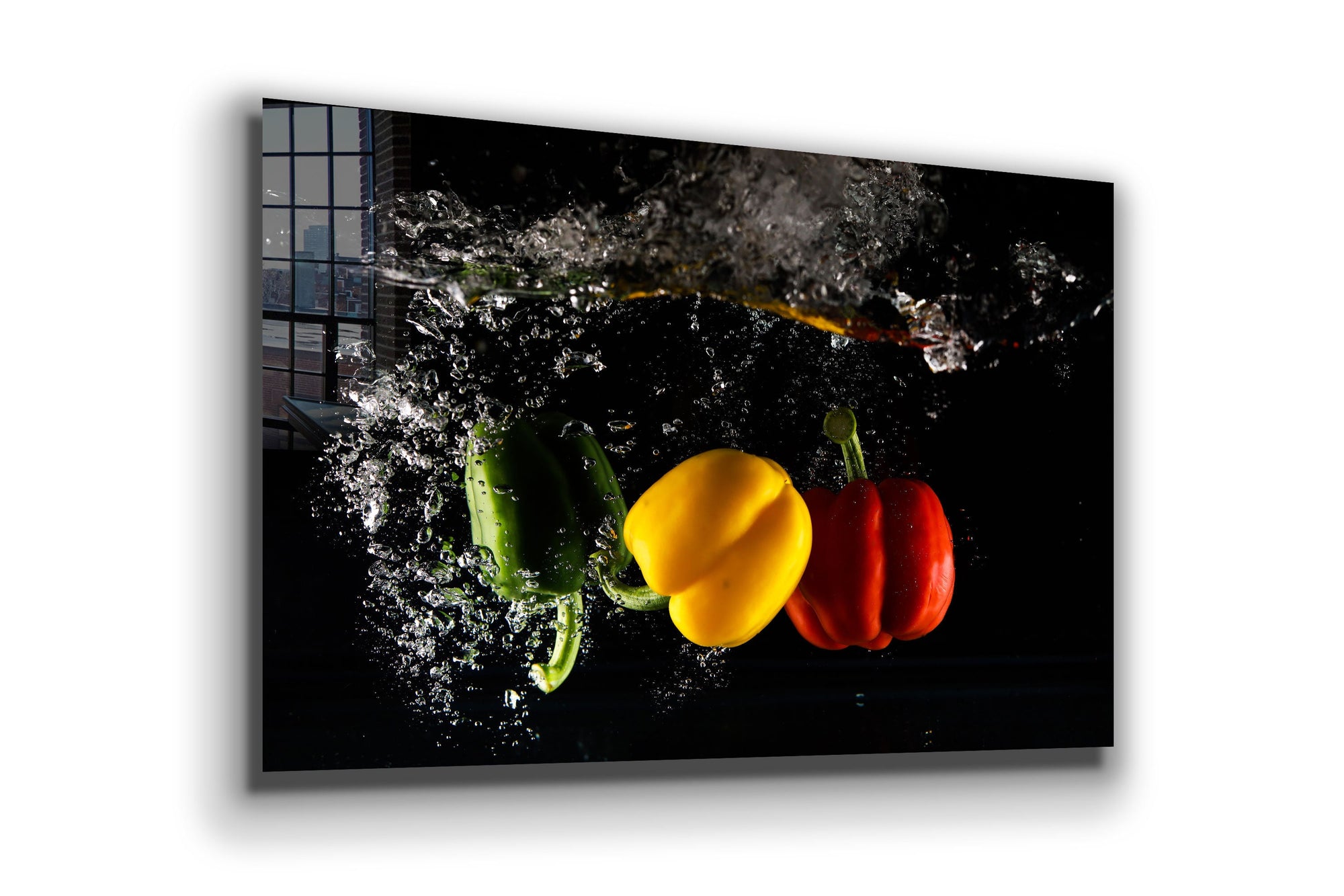 Bell Pepper Large Glass Wall Art