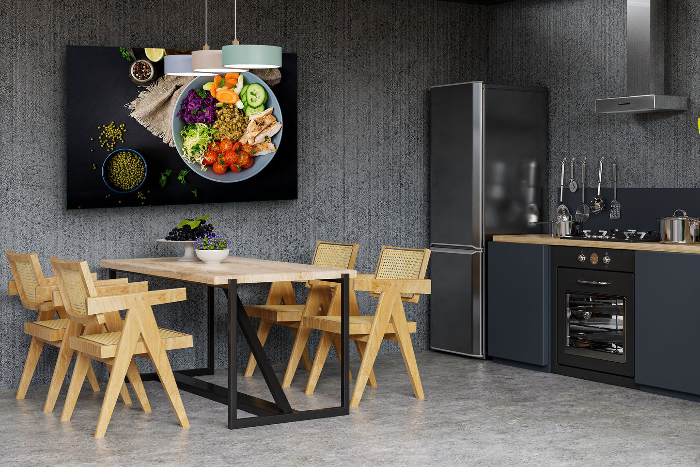 Vegetarian Large Glass Wall Art