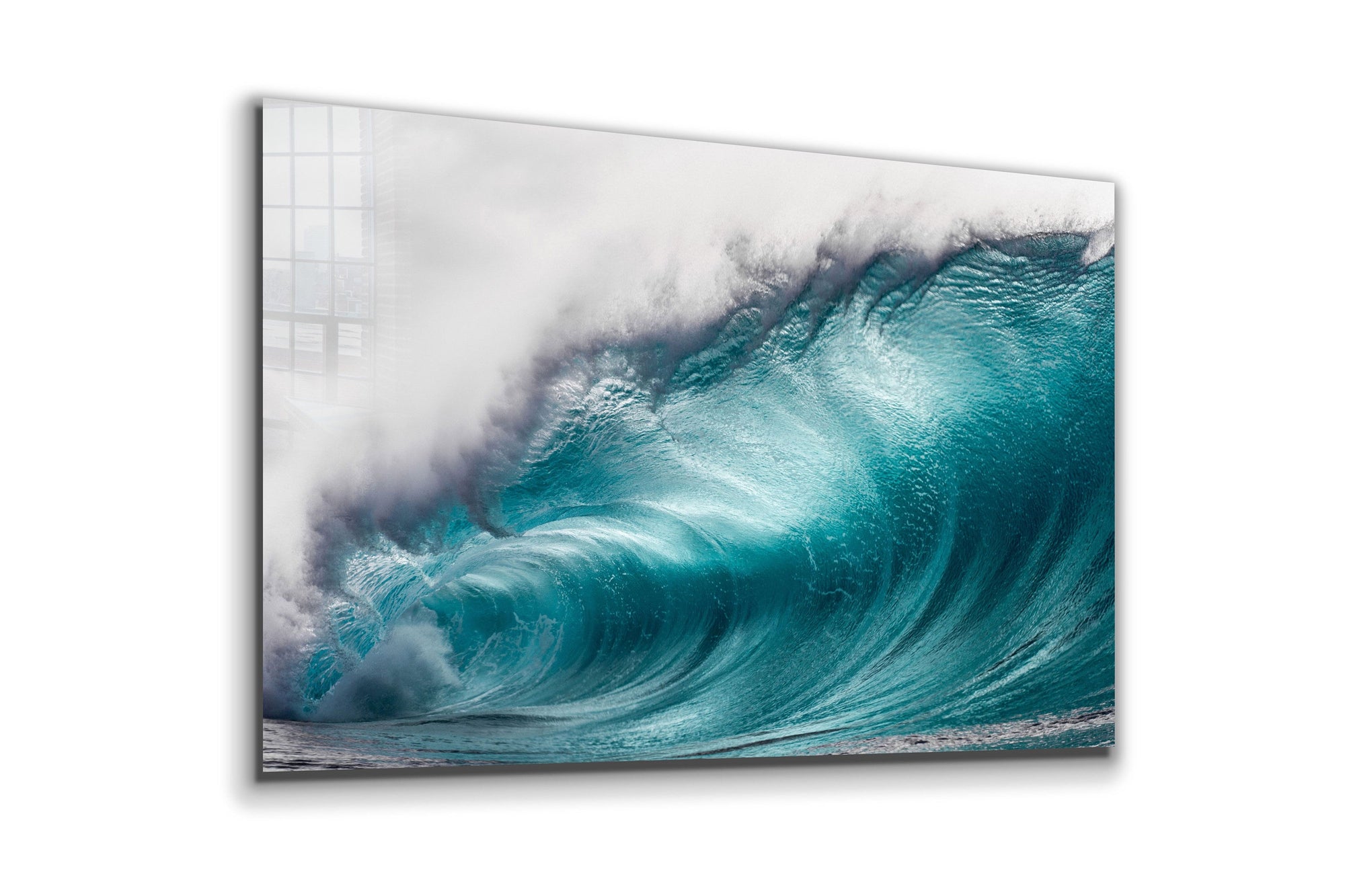 Big Waves, Giant Waves Large Glass Wall Art